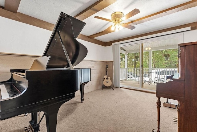 525 Thurston St, Wrentham, MA 02093 - living area featuring carpet flooring and a ceiling fan