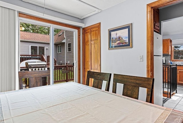525 Thurston St, Wrentham, MA 02093 - dining area featuring light tile patterned floors