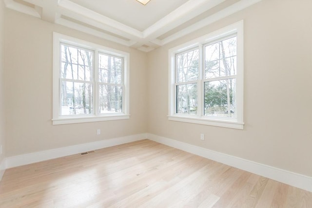 empty room featuring a healthy amount of sunlight and baseboards