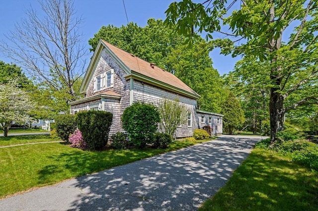 130 N Walker St, Taunton, MA 02780 - view of side of home featuring a yard and driveway