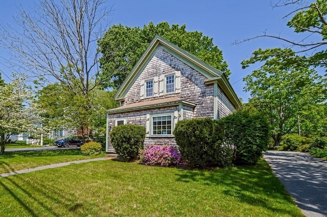 130 N Walker St, Taunton, MA 02780 - view of front facade featuring a front lawn