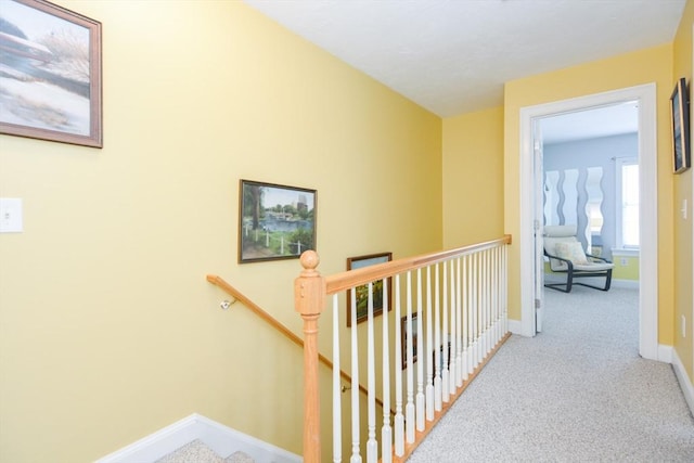 41 Oak St Unit 2, Waltham, MA 02453 - corridor featuring carpet and an upstairs landing
