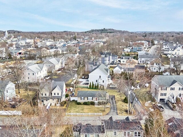 drone / aerial view with a residential view