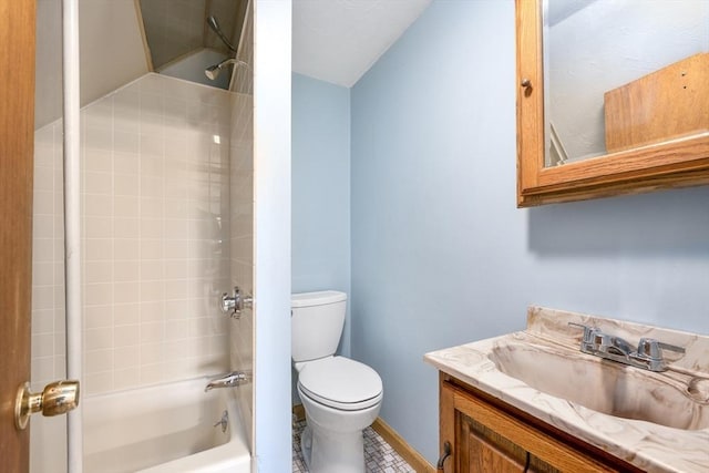 2 Howard St, Braintree, MA 02184 - bathroom with vanity,  shower combination, and tile patterned flooring