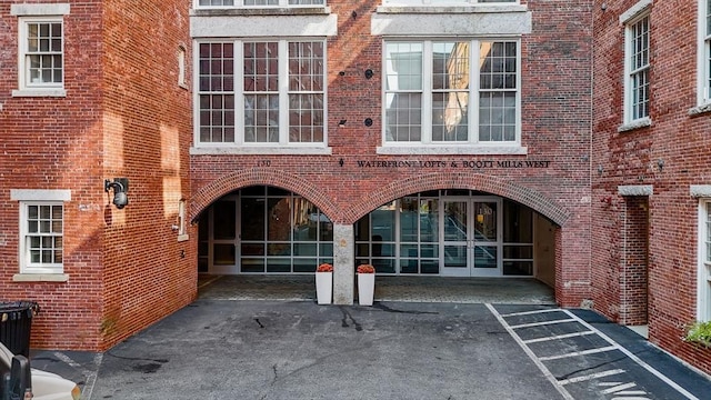 property entrance with french doors