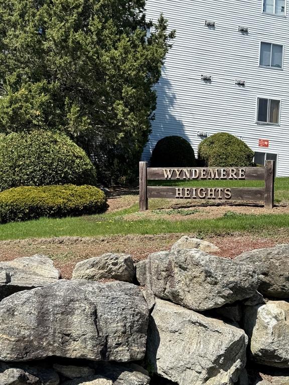 view of community sign