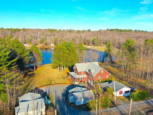 18 W Shore Dr, Goshen, MA 01032 - view from above of property featuring a nearby body of water and a heavily wooded area