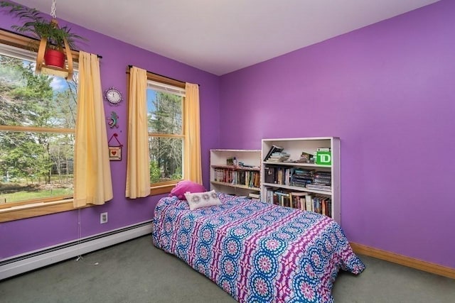 18 W Shore Dr, Goshen, MA 01032 - carpeted bedroom with baseboard heating and baseboards