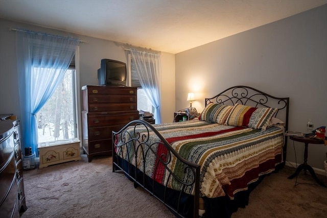 bedroom with carpet floors