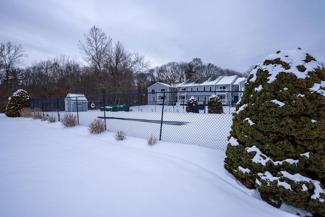 view of snowy yard