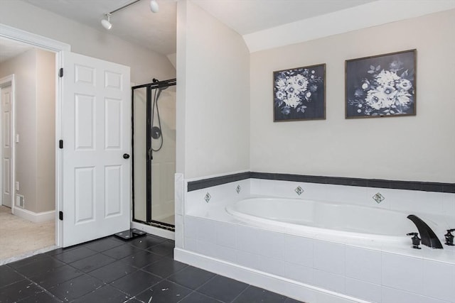 3 Integrity Way, Groton, MA 01450 - bathroom featuring a bath, a shower stall, and tile patterned flooring
