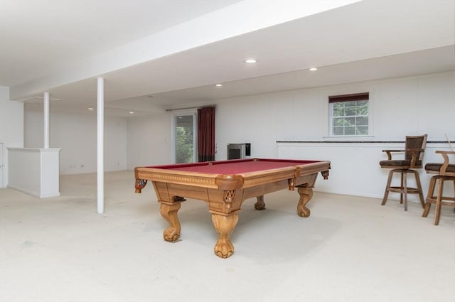 3 Integrity Way, Groton, MA 01450 - playroom featuring pool table, plenty of natural light, light colored carpet, and recessed lighting
