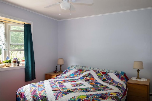 69 Front St, Shirley, MA 01464 - bedroom featuring ornamental molding and a ceiling fan