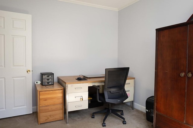 69 Front St, Shirley, MA 01464 - office with ornamental molding, carpet flooring, and baseboards