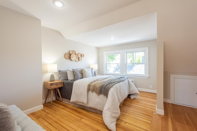 1690 Centre St Unit 2, Boston, MA 02132 - bedroom featuring baseboards, light wood-style floors, and recessed lighting