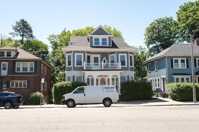 1690 Centre St Unit 2, Boston, MA 02132 - view of front of home with a balcony