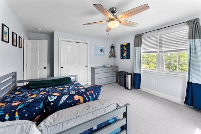 26 Dodge Rd, Sutton, MA 01590 - bedroom with carpet floors, baseboards, a closet, and ceiling fan