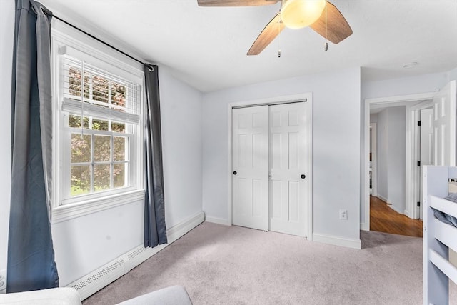 26 Dodge Rd, Sutton, MA 01590 - unfurnished bedroom featuring carpet flooring, a closet, baseboards, and ceiling fan