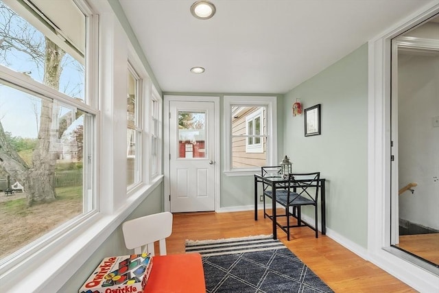 view of sunroom