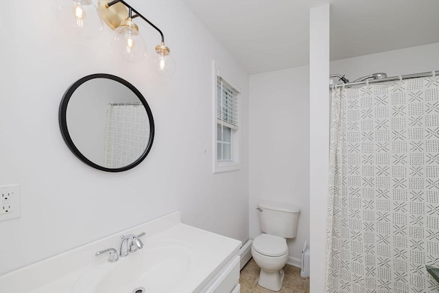 85 Evelyns Way, Fall River, MA 02724 - bathroom with vanity, a shower with shower curtain, and tile patterned floors