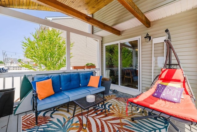 85 Evelyns Way, Fall River, MA 02724 - deck with an outdoor hangout area