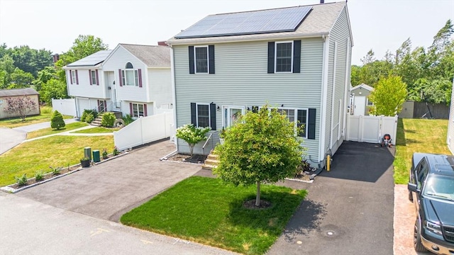 85 Evelyns Way, Fall River, MA 02724 - view of front facade with solar panels