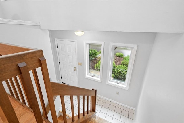 51 Nottingham Rd Unit 51, Grafton, MA 01519 - stairway featuring tile patterned floors and baseboards