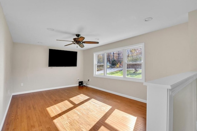 531 Old N Rd, Worthington, MA 01098 - spare room with wood finished floors, baseboards, and ceiling fan