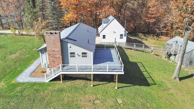 531 Old N Rd, Worthington, MA 01098 - view from above of property with a heavily wooded area