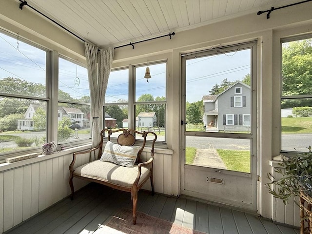 12 Wellington St, Buckland, MA 01370 - sunroom with hardwood / wood-style floors and wood ceiling