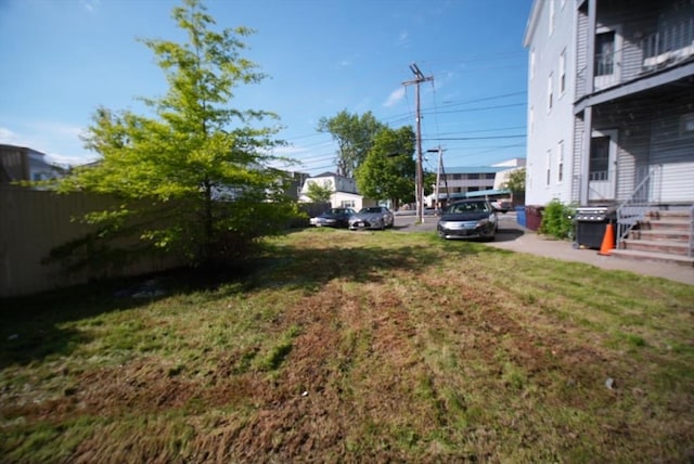 view of grassy yard