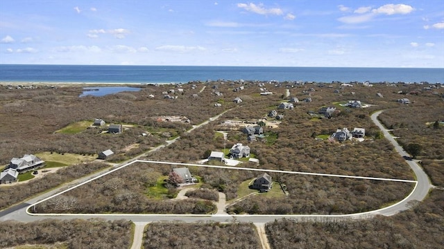 13 Parson Ln, Nantucket, MA 02554 - birds eye view of property featuring a water view