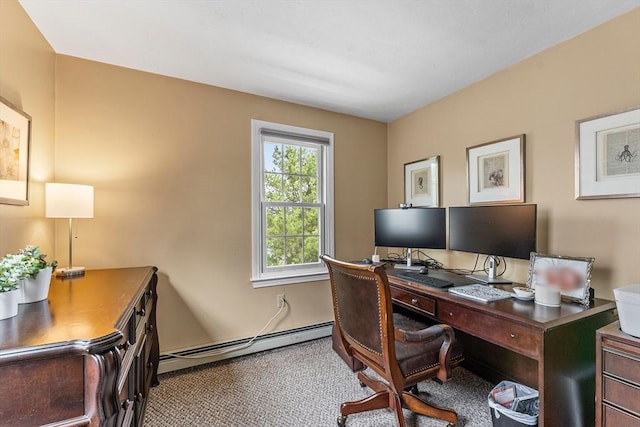 31 Wight St, Waltham, MA 02452 - office with carpet floors and a baseboard heating unit
