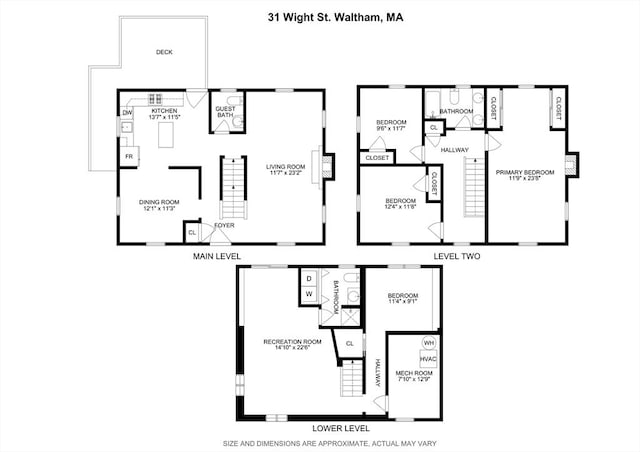 31 Wight St, Waltham, MA 02452 - plan