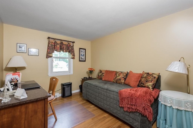 221 Andrew Ln, Hanson, MA 02341 - living area featuring wood finished floors and an office area