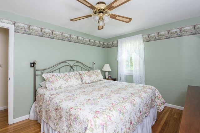 221 Andrew Ln, Hanson, MA 02341 - bedroom with wood finished floors and a ceiling fan