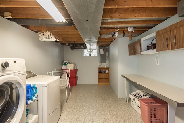 221 Andrew Ln, Hanson, MA 02341 - laundry area with independent washer and dryer and electric panel