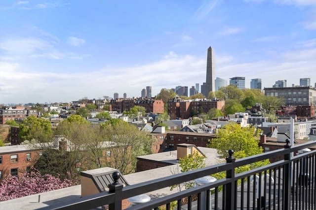balcony with a city view