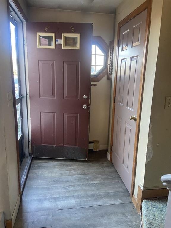 entryway with light wood-type flooring