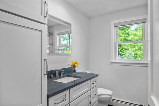 11 Beaver Park, Danvers, MA 01923 - bathroom featuring a baseboard radiator, vanity, and a shower