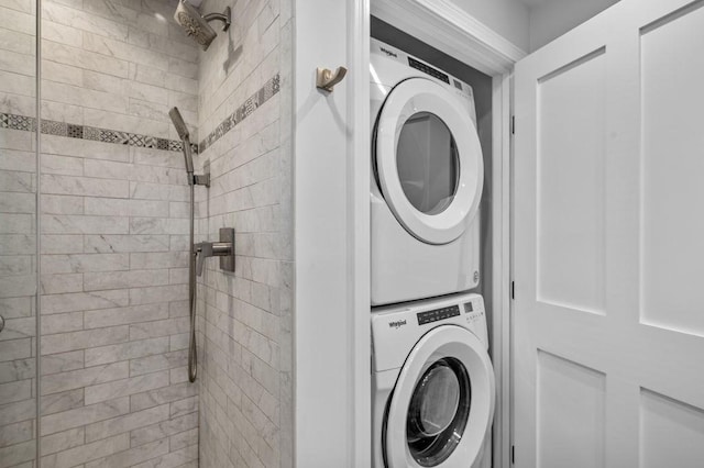 11 Beaver Park, Danvers, MA 01923 - washroom featuring estacked washer and dryer