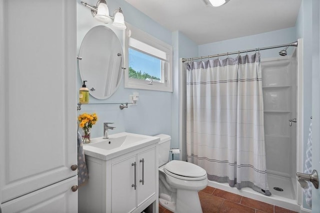 11 Beaver Park, Danvers, MA 01923 - bathroom with vanity, a shower with curtain, and tile patterned floors