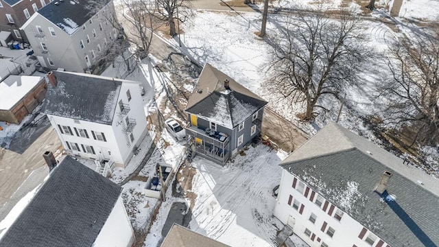 view of snowy aerial view