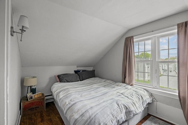 12 Callender Ave, Newport, RI 02840 - bedroom featuring lofted ceiling and wood finished floors