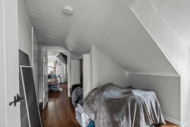 12 Callender Ave, Newport, RI 02840 - bedroom with lofted ceiling and wood finished floors