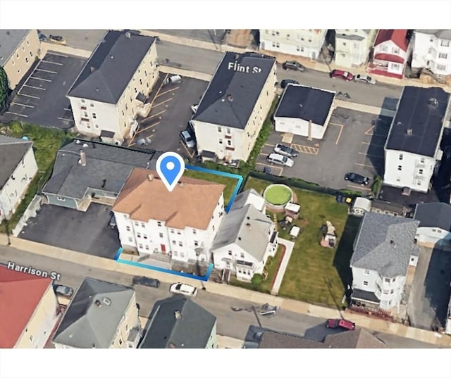 274 Harrison St, Fall River, MA 02723 - aerial perspective of suburban area