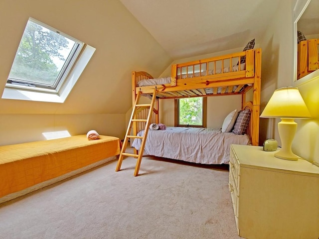 30 Norris Path, Falmouth, MA 02536 - bedroom with lofted ceiling, a skylight, and light colored carpet