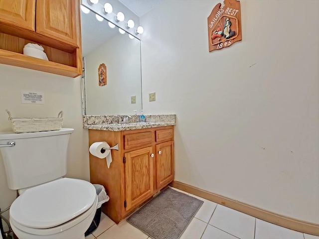 30 Norris Path, Falmouth, MA 02536 - bathroom with toilet, vanity, tile patterned flooring, and baseboards