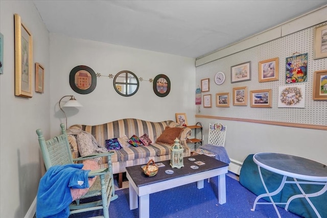 33 Dean St, Norton, MA 02766 - living room featuring a baseboard radiator