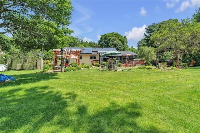 33 Dean St, Norton, MA 02766 - view of green lawn with a deck